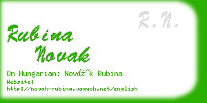 rubina novak business card